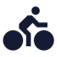 Bike icon with solid sharp style