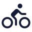 Bike icon with stroke rounded style