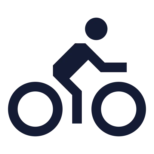 Bike Icon in Stroke Sharp style