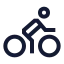 Bike icon with stroke sharp style