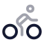 Bike icon with twotone rounded style