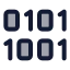 Binarycode icon with duotone standard style