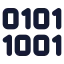 Binarycode icon with solid standard style