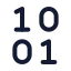 Binary icon with stroke standard style