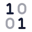 Binary icon with twotone rounded style