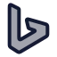 Bing icon with duotone rounded style