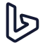 Bing icon with stroke rounded style