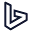Bing icon with stroke sharp style