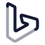 Bing icon with twotone rounded style