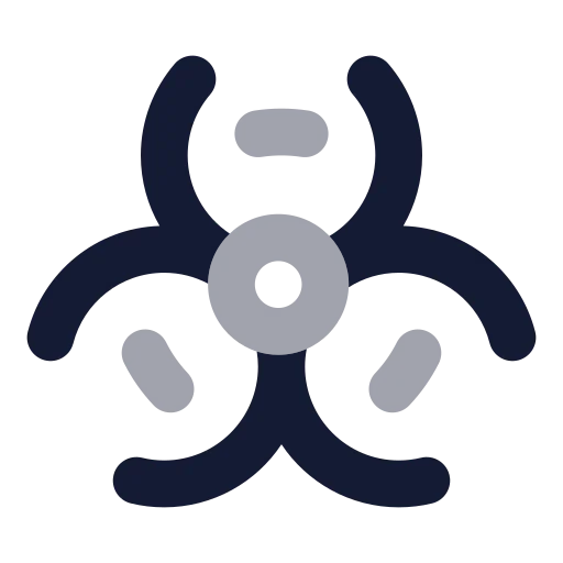 Biohazard Icon in Bulk Rounded style