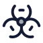 Biohazard icon with duotone standard style
