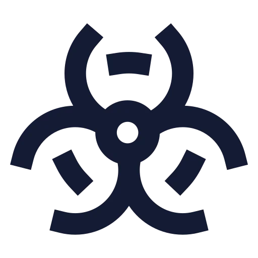 Biohazard Icon in Solid Sharp style