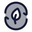 Biomassenergy icon with duotone rounded style