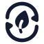 Biomassenergy icon with solid standard style