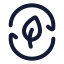 Biomassenergy icon with stroke rounded style