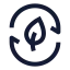 Biomassenergy icon with stroke sharp style