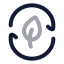 Biomassenergy icon with twotone rounded style