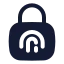 Biometricaccess icon with solid rounded style
