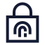 Biometricaccess icon with stroke sharp style