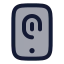 Biometricdevice icon with duotone rounded style