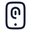 Biometricdevice icon with stroke rounded style