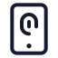 Biometricdevice icon with stroke standard style