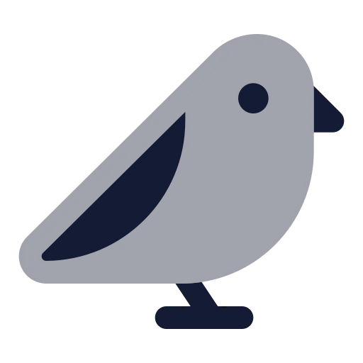 Bird Icon in Bulk Rounded style