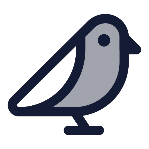 Bird Icon in Duotone Rounded style