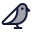 Bird icon with duotone rounded style