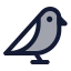Bird icon with duotone standard style