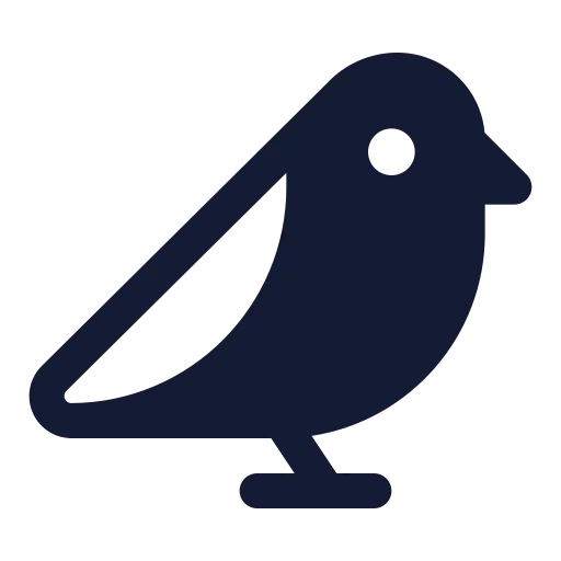 Bird Icon in Solid Rounded style