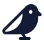 Bird icon with solid rounded style