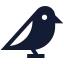 Bird icon with solid sharp style