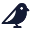 Bird icon with solid standard style