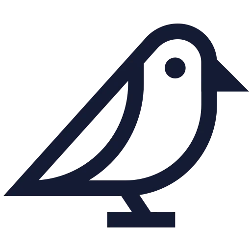 Bird Icon in Stroke Sharp style