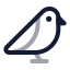 Bird icon with twotone rounded style