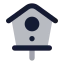 Birdhouse icon with bulk rounded style