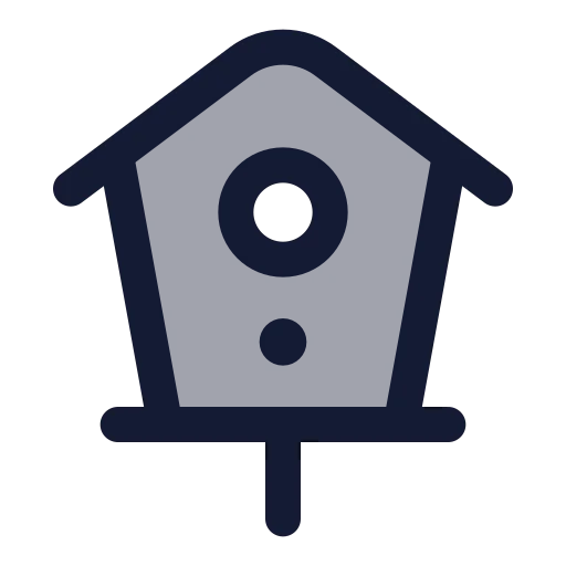 Birdhouse Icon in Duotone Rounded style