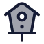 Birdhouse icon with duotone rounded style