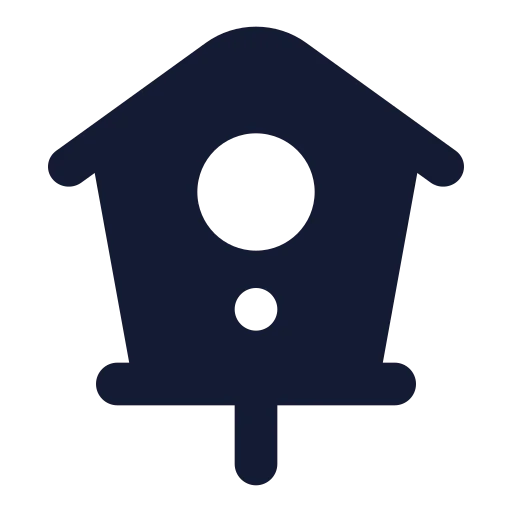 Birdhouse Icon in Solid Rounded style