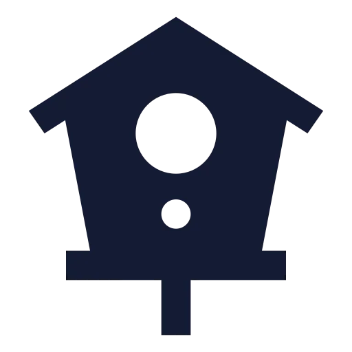 Birdhouse Icon in Solid Sharp style