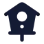 Birdhouse icon with solid standard style