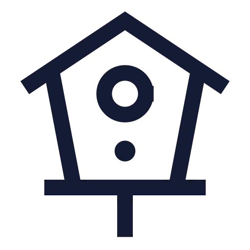 Birdhouse Icon in Stroke Sharp style
