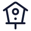 Birdhouse icon with stroke standard style