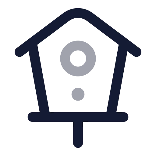 Birdhouse Icon in Twotone Rounded style