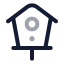 Birdhouse icon with twotone rounded style