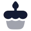 Birthdaycake icon with bulk rounded style