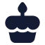 Birthdaycake icon with solid standard style