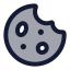 Biscuit icon with duotone rounded style