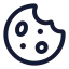 Biscuit icon with stroke rounded style